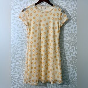 Altar’d State Women’s XS Retro 70s 90s Flower Print Mesh Lined Short Dress